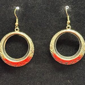 Gold tone hoop earrings